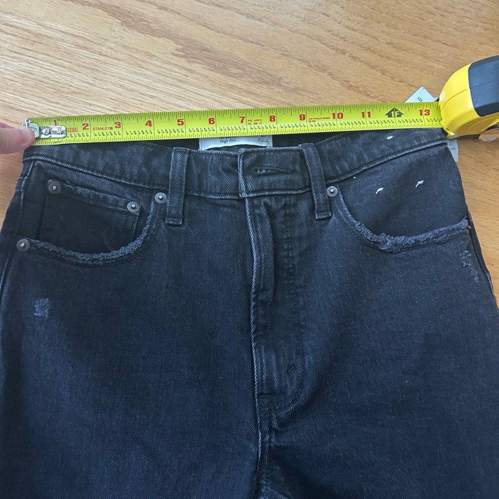 NWT Abercrombie & Fitch Jeans Size 26 Short Skinny High Rise Black‎ Distressed - Picture 5 of 9
